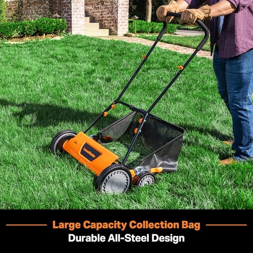 Image of LawnMaster 20 inch 5-Blade Push Reel Lawn Mower - LMRM2001