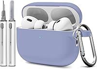 Vista 641 de Funda para AirPods Pro con kit de limpieza, funda de silicona suave para Apple AirPod Pro de 1ª/2ª generación, accesorios de funda AirPods Pro/Pro 2