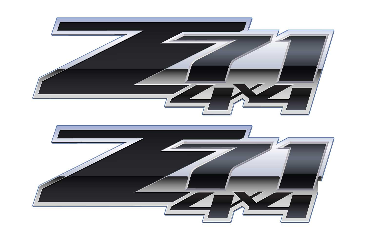 GMC Sierra Black Z71 4X4 Bedside Decals 2007-2013 Set of 2 GM Licensed