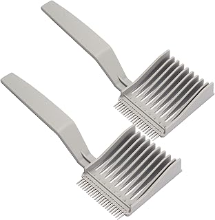 2Pcs Barber Fade Combs,Professional Hair Cutting Comb Flat Top Hair Comb Clipper Comb,Heat Resistant Curved Positioning Comb Barber Comb for Men Blend Friend Salon Hairdresser Clipper Hair Tools (Gray)