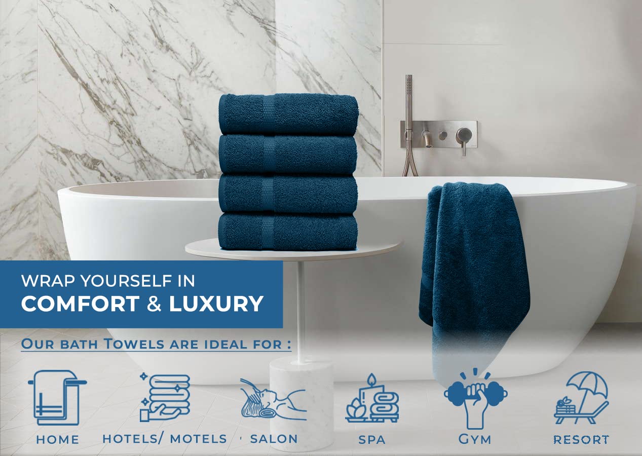 Set Di 2 Asciugamani Da Bagno DAN RIVER - 550 G/m², Ultra Morbidi, 100