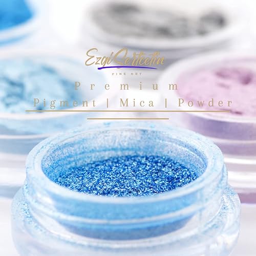 Miniatura 6 de Pigmento en polvo de alta calidad, 1.76 oz, auténticos colores metálicos nacarados y neón únicos y brillantes, especialmente formulado para obras de