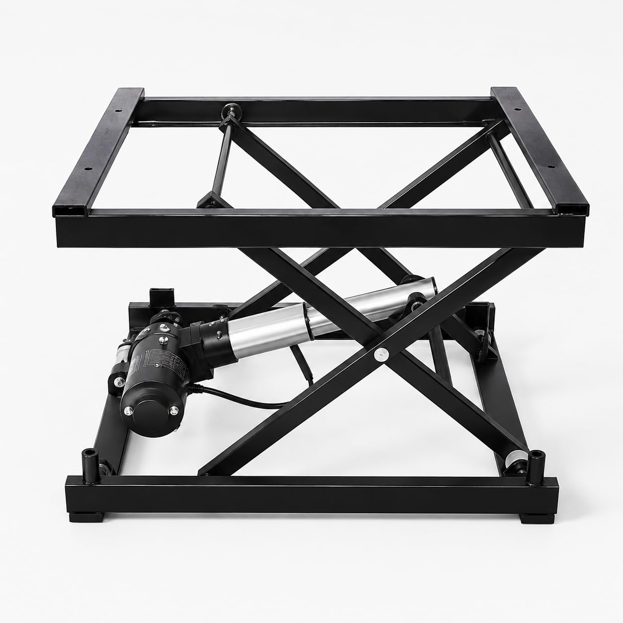 Mesa elevadora de tijera eléctrica con control remoto inalámbrico, plataforma hidráulica ajustable para manejo de materiales, capacidad de 50 kg