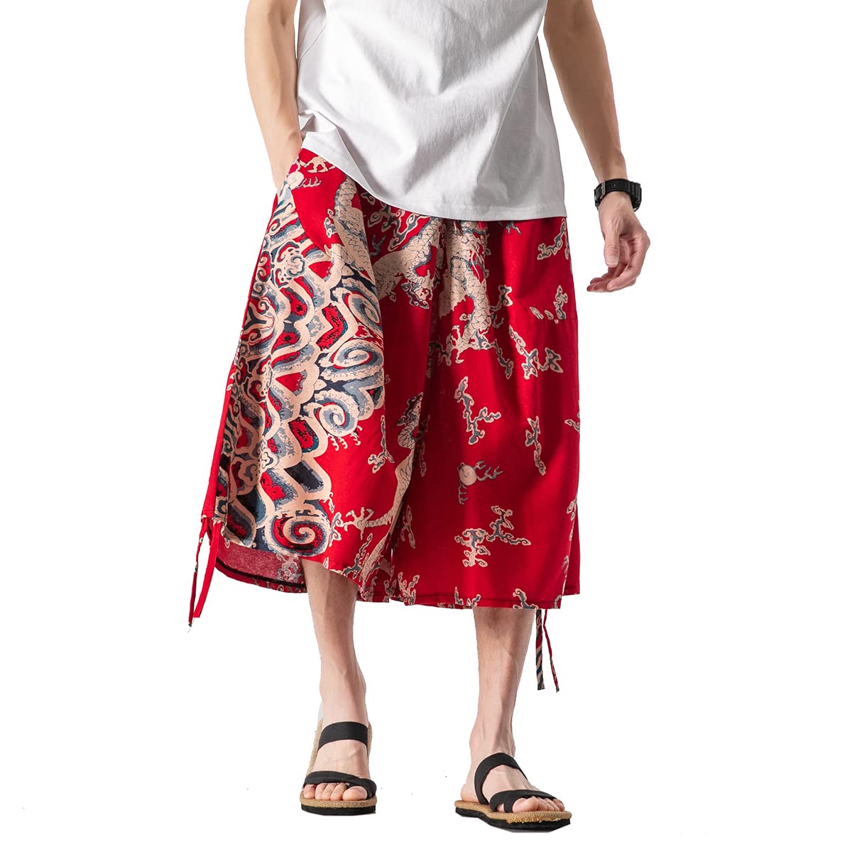 Seidarise Men's Capri Pants Summer Shorts Casual