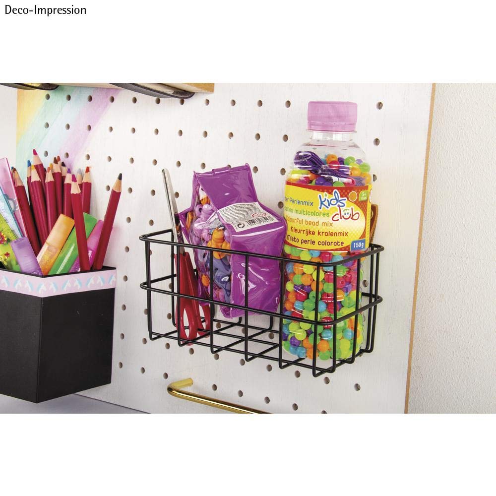 Industriele draadmand/opbergmand ovaal zwart metaal 35 x 23,5 x 23 cm - Keukenmandjes