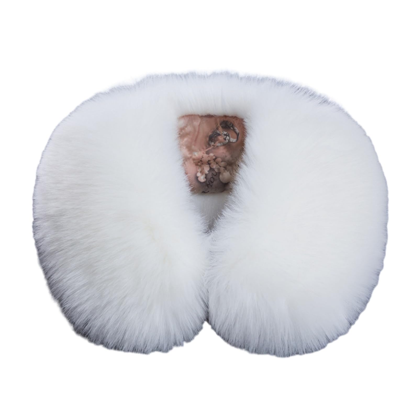 matumou Fake Collar Thickened Soft Fluffy Faux Fur Color Cold-resistant Windproof Unisex Winter Neck Warmer Scarf Women Men Neck Wrap