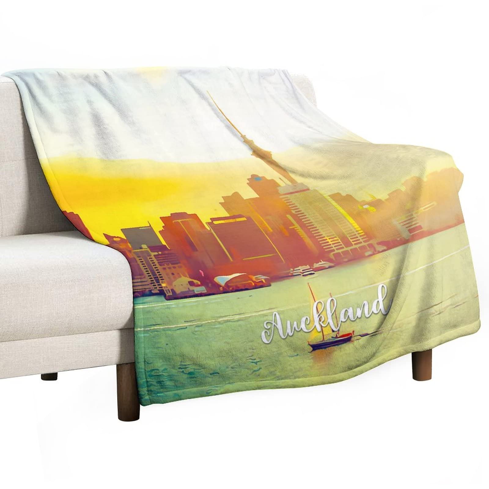 Plaid pour canapé motif Auckland pour une ambiance cocooning lors de vos voyages