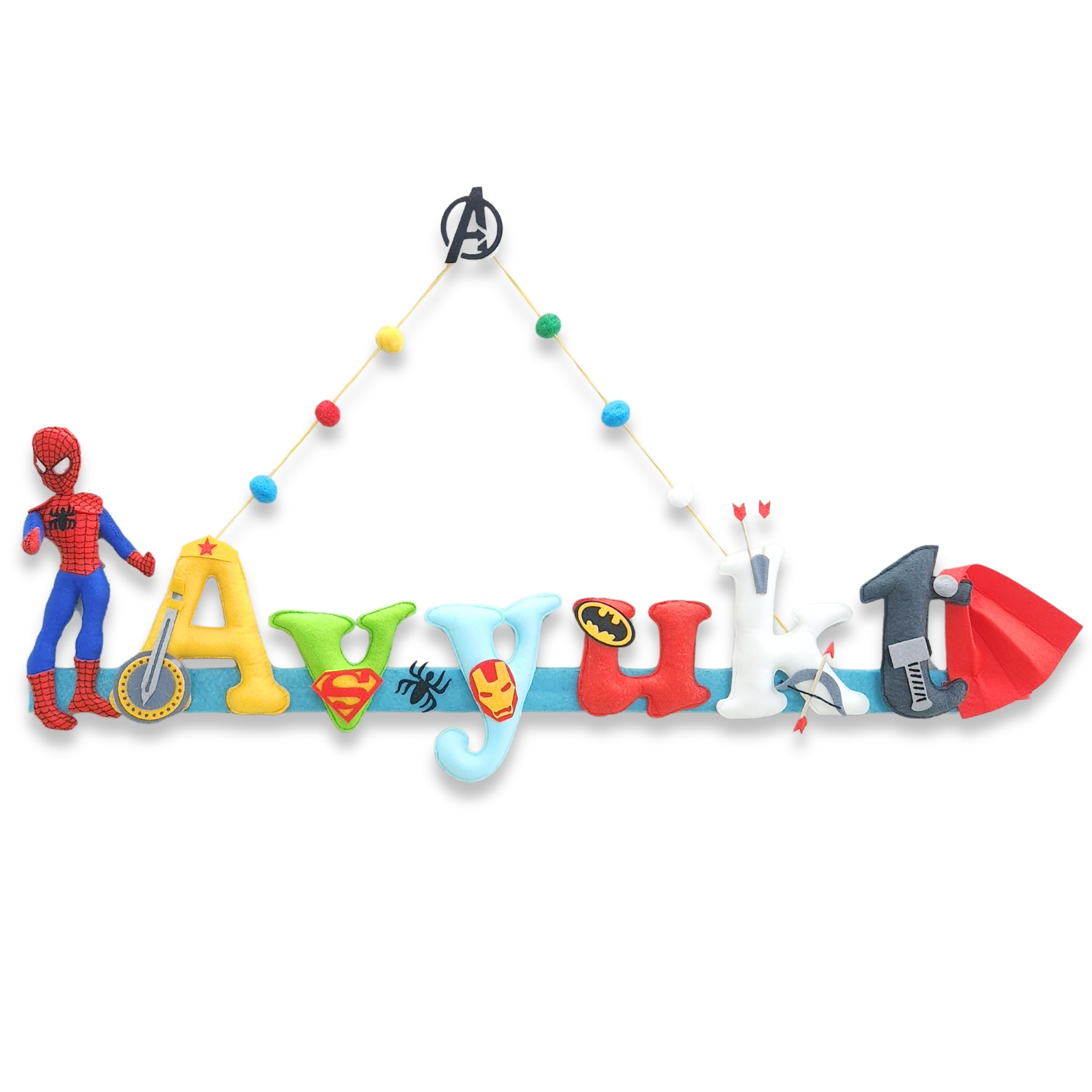 Crazy Craft Customized Kids Name Plate for Room, Handmade Kids Name Wall Hanging with Spiderman Theme for Kids Room Baby Boy, Girl Room Décor, Door Hanger, Name Plate, Wall Plaque, 3 Letter (B093DMVQ72) Amazon Price History, Amazon Price Tracker