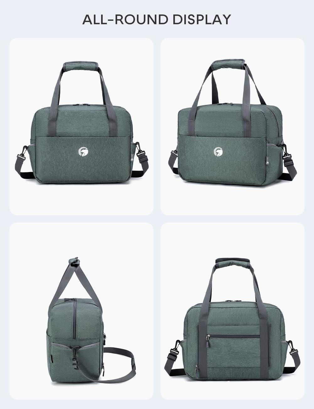 BAGZY Bagaglio a Mano 40x30x20 Wizzair, Impermeabile Borsa Cabina da Viaggio Aereo Pieghevole, Piccola a Mano per Parto Ospedale da Ginnastica, 25L Grigio Nylon