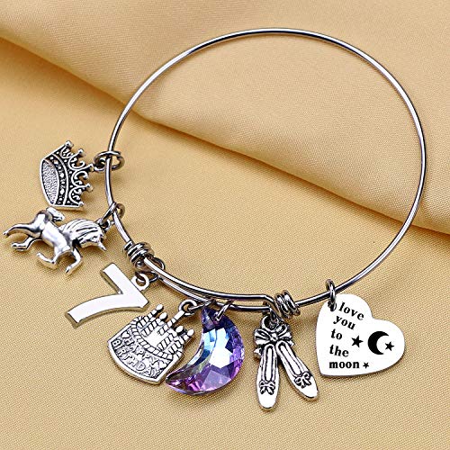 Image of Birthday Bracelet for Girls 5-16th Age Bracelet Stainless Steel Jewelry Birthday Gift for Daughter Granddaughter Niece Cousin