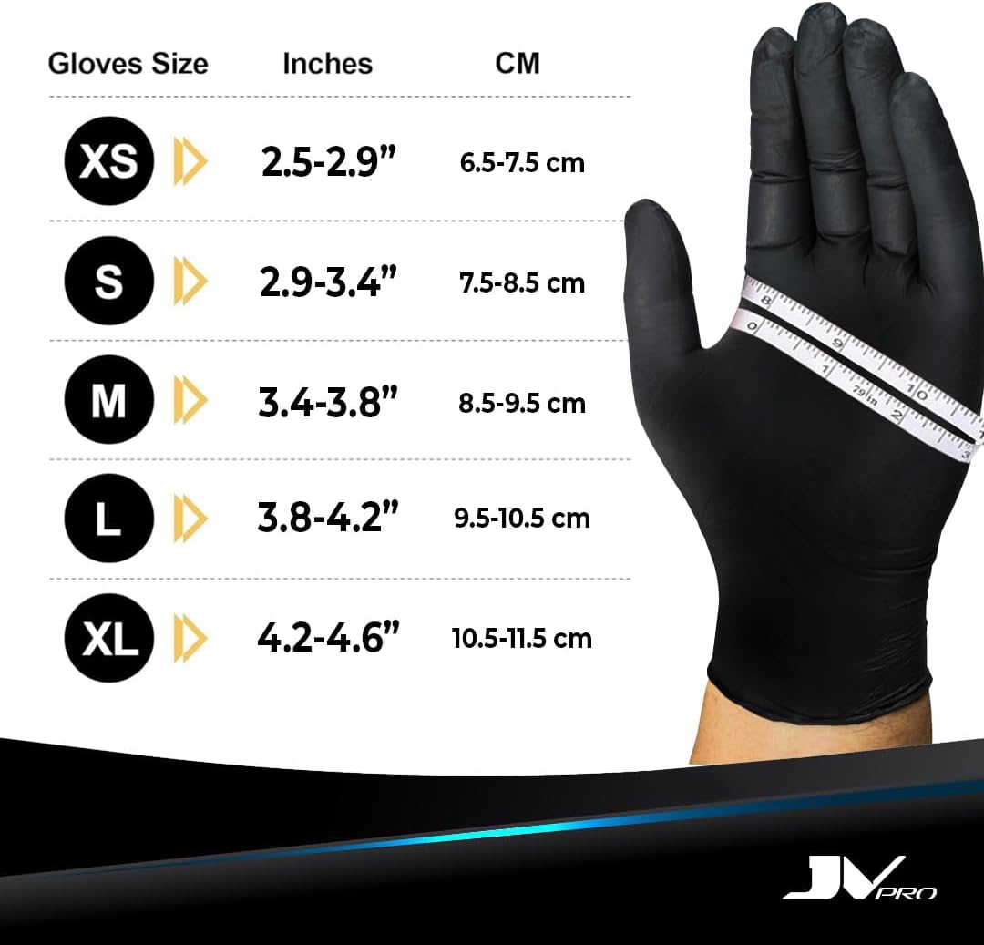 Professional-Grade Nitrile Gloves - Textured for Superior Rubber Gloves Grip - Durable and Versatile Gloves