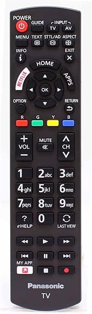 Universal Genuine Remote Control for Panasonic N2QAYB001012 N2QAYB001111 LCD LED 3D HD Smart TV'S with NETFLIX, MY APP Buttons