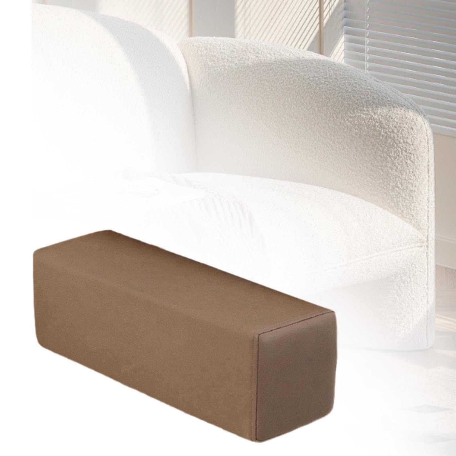 Cojín para reposabrazos, para sofá, cama, sillón, almohadilla de apoyo gruesa rectangular con funda de almohada extraíble, cojín de cabecero, almohada de espuma de alta densidad, relleno de huecos