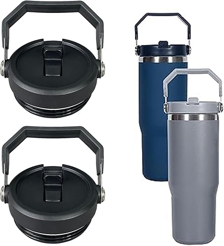 Miniatura 1 de 2 tapas de repuesto para vaso Stanley IceFlow de 20 y 30 onzas (negro)