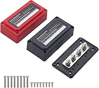 Vista 7 de Barra de bus 300A Bloque de distribución de energía Barra Común 4xM8 (5/16") 12V, Rojo