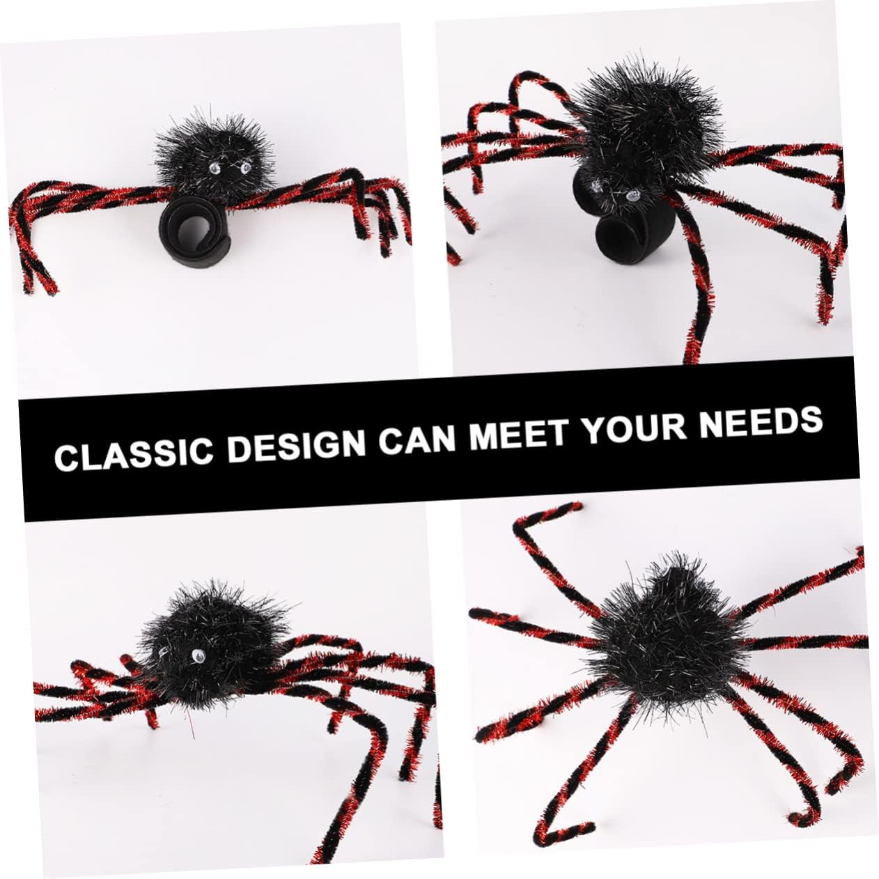 BESPORTBLE 1set Spider Decoration Halloween Spider Brooch Slap Bracelet Bendable Design for Unique Costume Accessories for Halloween Parties and Photo Opportunities