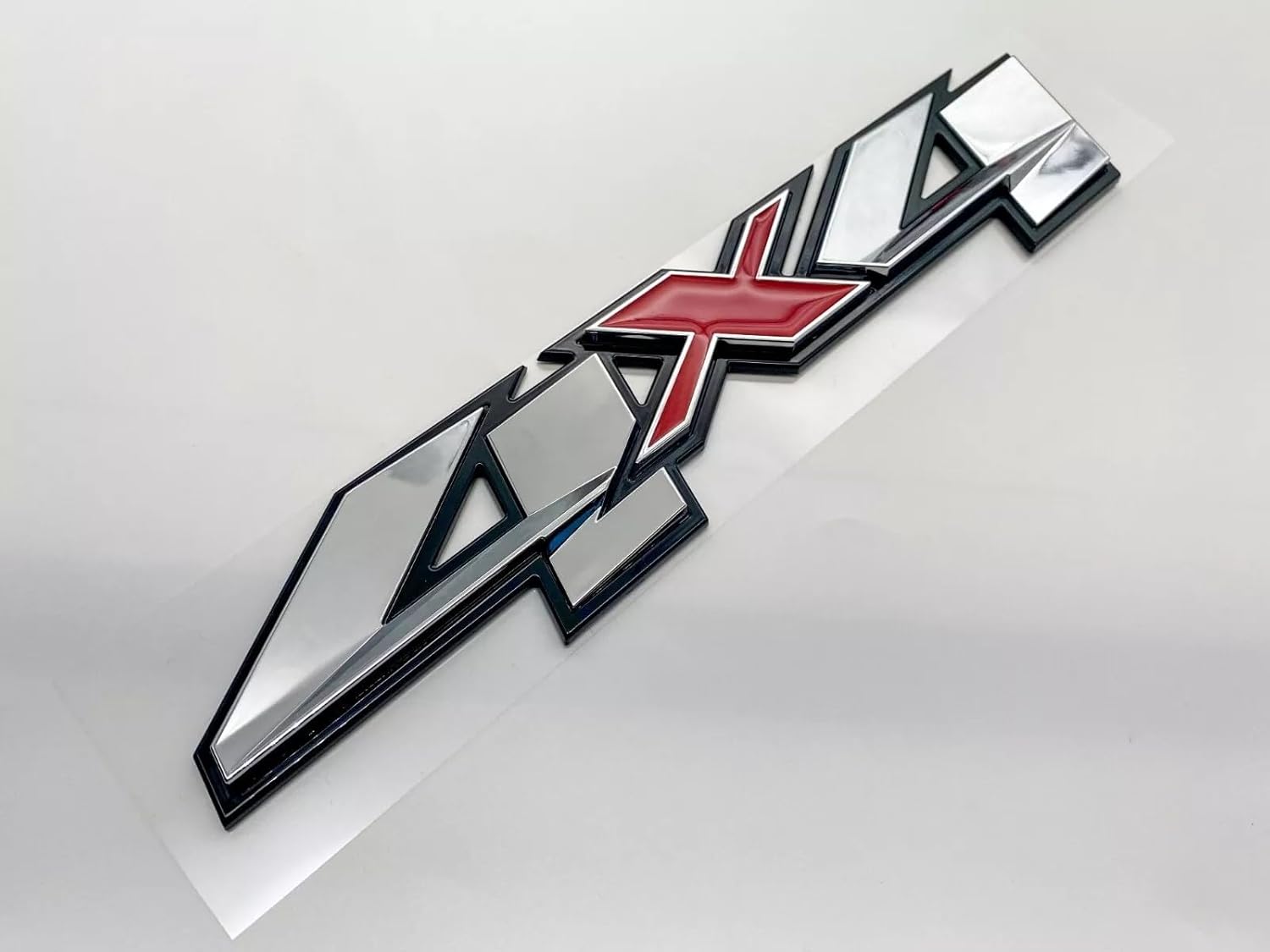 Pair Set Right and Left Fender Rear 4x4 Emblem 3D Badge Nameplate Letter Decal Replacement for 2007-2023 Sierra Canyon Colorado 1500 2500 HD 3500 HD (Chrome Red)