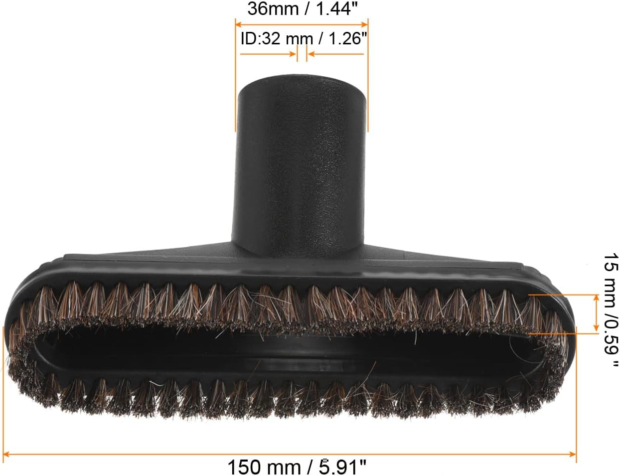 PATIKIL Vacuum Cleaner Hose Brush Attachment, 2 Pack 32mm 1-1/4 Inch Rectangle Vacuum Cleaner Hose Brush Replacement for Floor Carpet