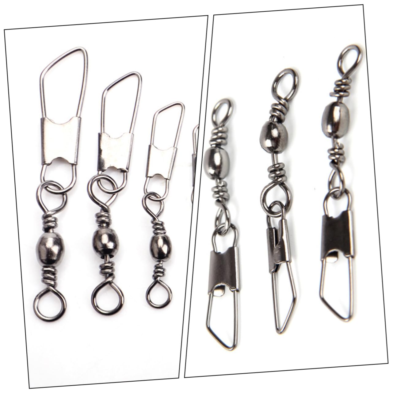 POPETPOP Anzuelos De Pesca con Anilla De Ocho Caracteres Anzuelos para Pesca Rodamientos De Bolas Eslabones Giratorios A Presión Conector De Pesca Anillos Partidos De Pesca Conector