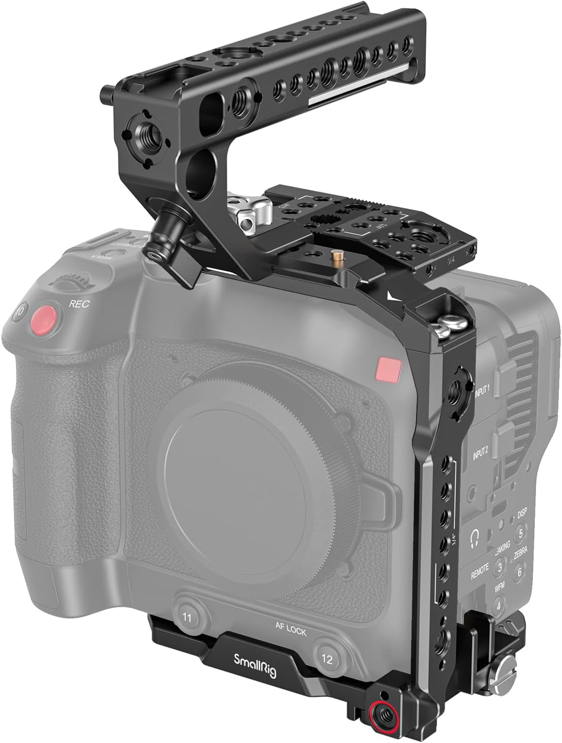 SmallRig Camera Cage Handheld Kit for EOS C70 for Canon with NATO Top Handle, Cable Clamp for HDMI, Top Plate, Side Plate, Baseplate, 1/4''-20 Screw, Locating Holes for ARRI