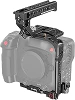 Vista 1 de SmallRig Kit de mano de jaula para cámara EOS C70 para Canon con mango superior NATO, abrazadera de cable para HDMI, placa superior, placa lateral