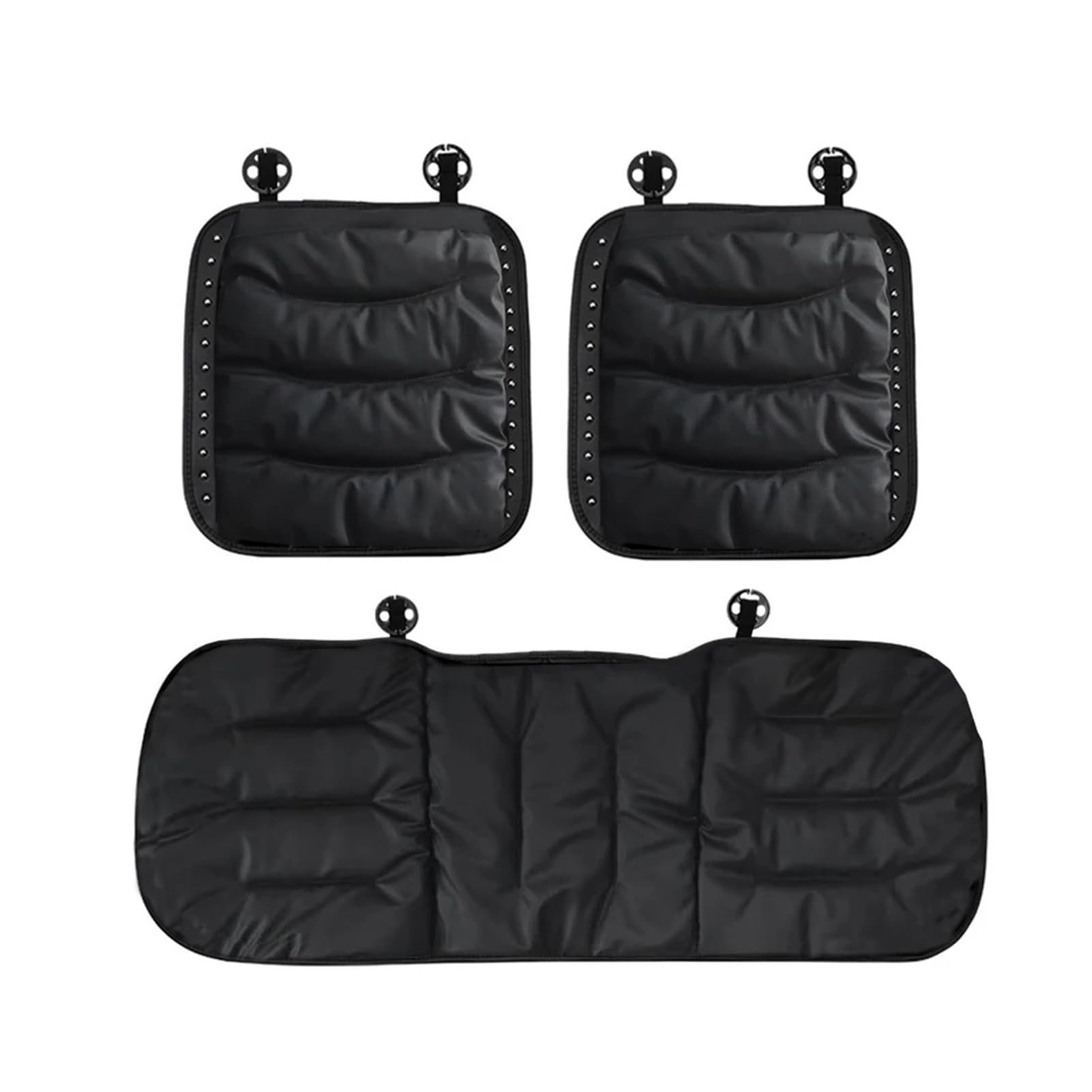 Vekoro Universal Car Seat Cover Fashion Crown Rivet Auto Cushion Pad Protector(3pcs seat pad)