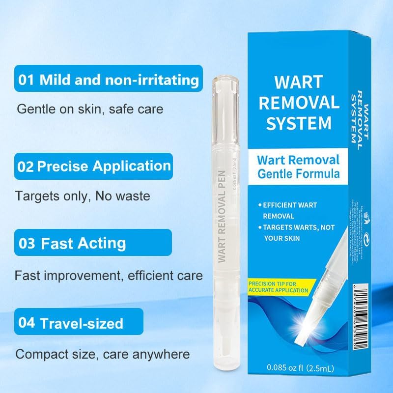 Skin Wart Removal for Face & Body - Mole and Wart Remover Serum, Fast Acting Removal for Plantar, Common & Flat Wart, Suitable for Sensitive Skin(0.085FL.OZ) - Image 4