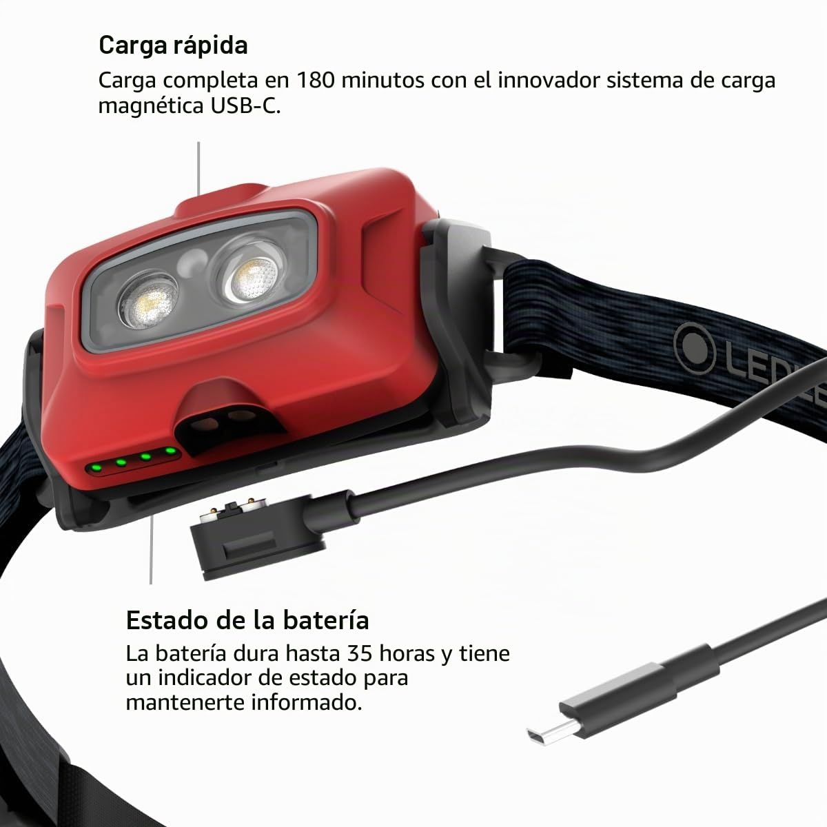 Ledlenser HF4R Core Rechargeable Head Torch, 500lm, 72g Lightweight, IP68