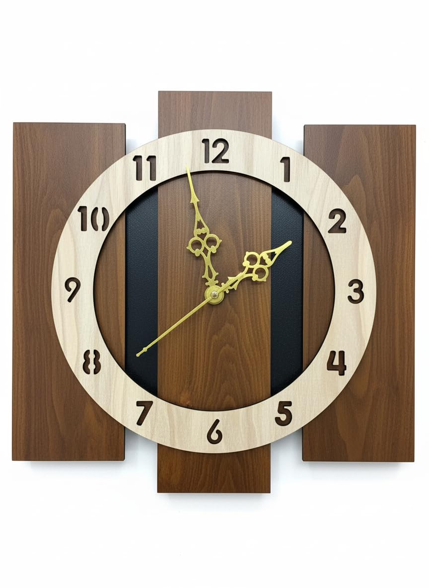 wall clock for home handmade stylish silent analog wall clock for living room, bedroom, kitchen, office (silent non-ticking, 30cm x 30cm)