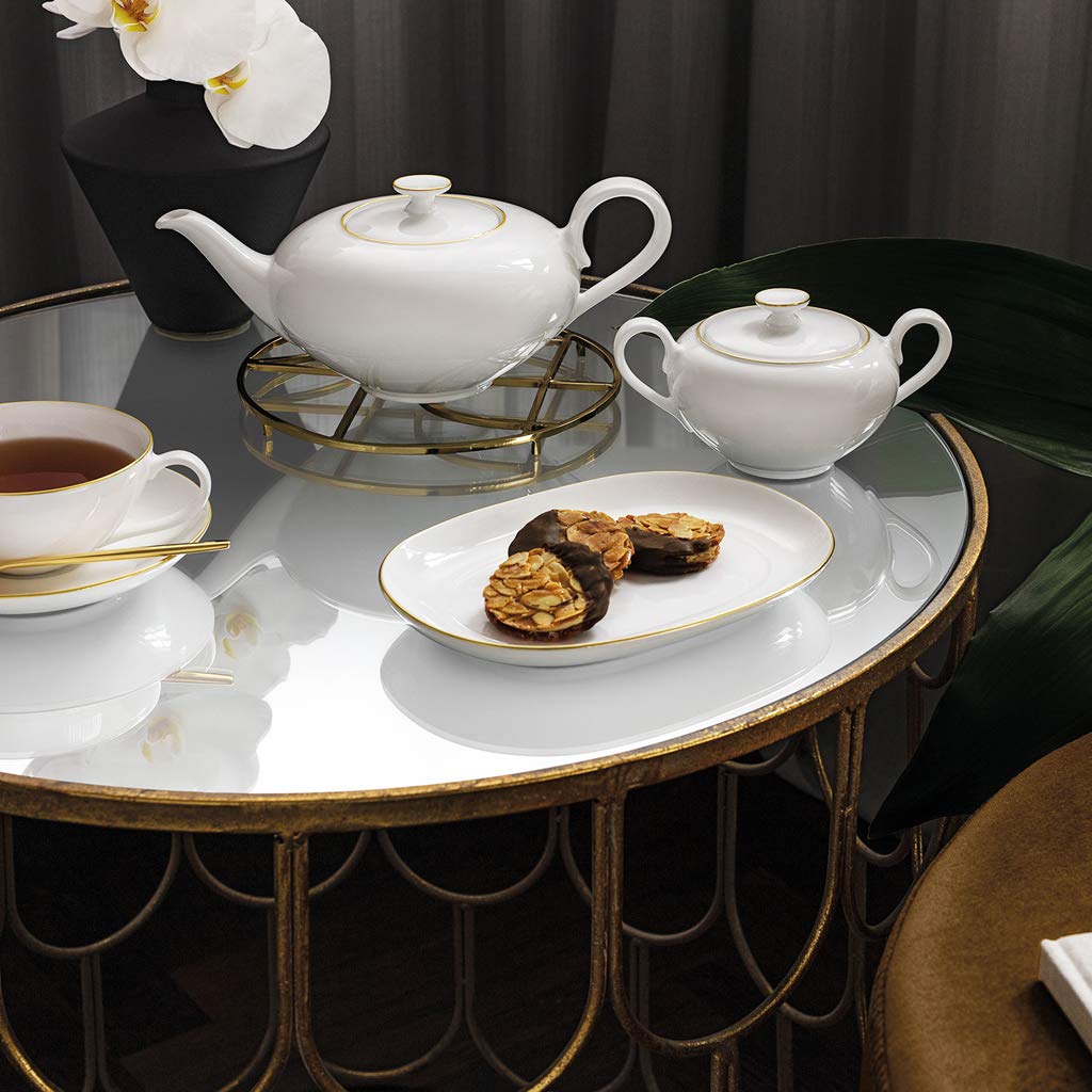 Villeroy & Boch Signature Anmut Gold zuccheriera grace gold, 350 ml, bianco/oro