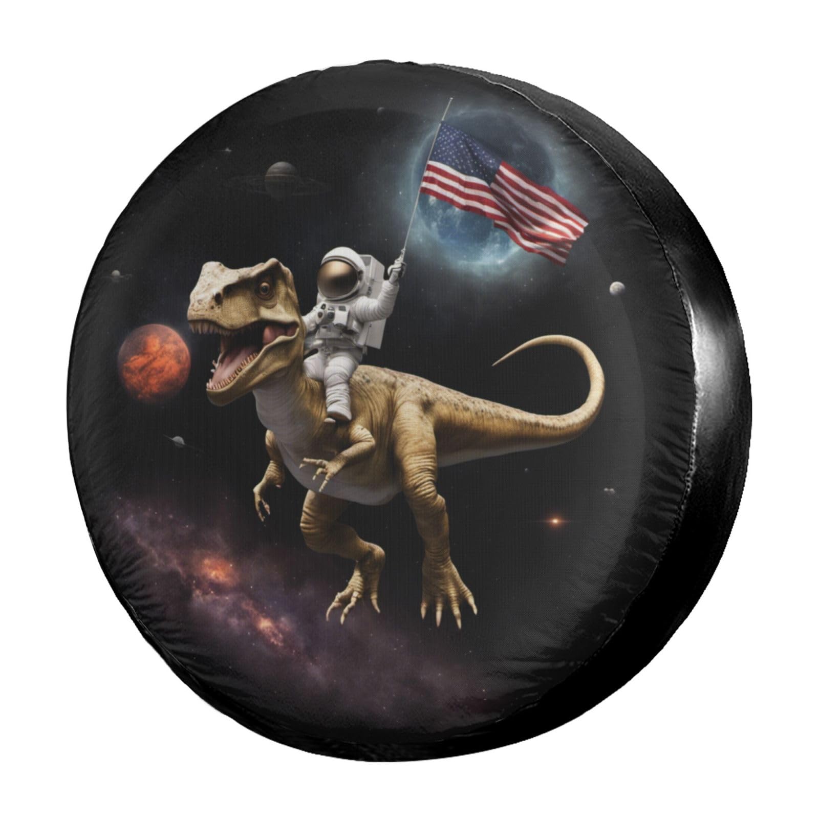 Dujiea Military Tactical Star Spare Tire Cover with Backup Camera Hole, Universal Wheel Tire Cover Tire Protectors for Jeep Trailer RV Van SUV Truck Camper and Many Vehicle 17inch — view 50
