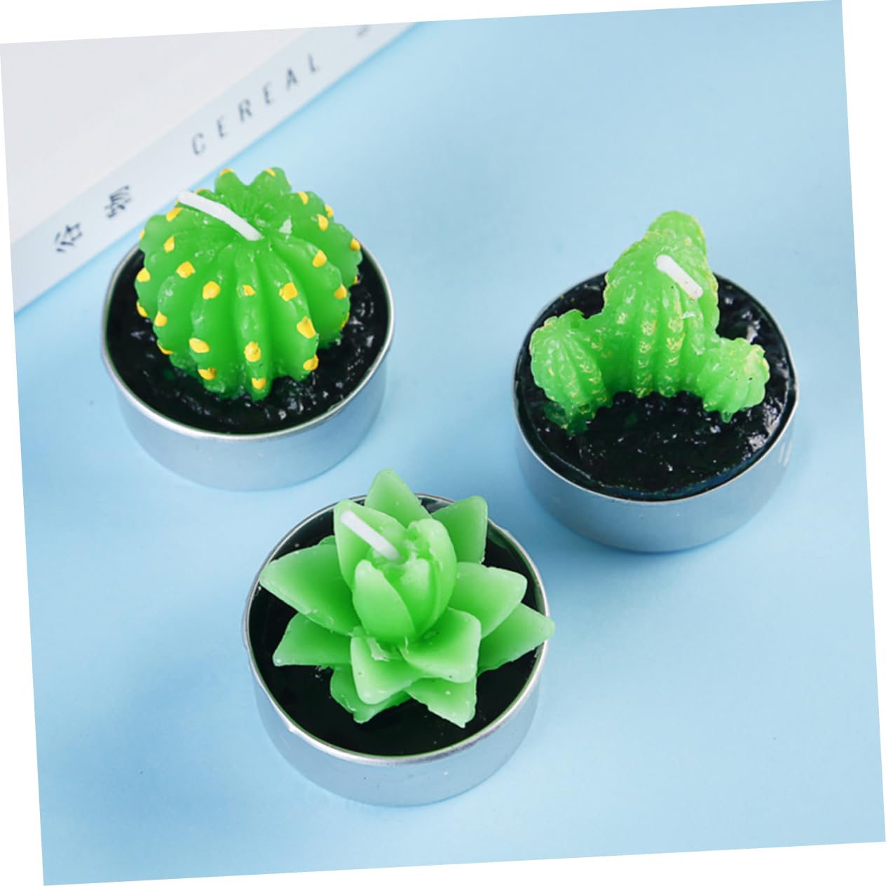 Cabilock Set Di 3 Candele Da Tè Fatte A Mano Candele Vegetali Realistiche Per Feste Matrimoni Casa Ufficio Spa 6 Pezzi * 3