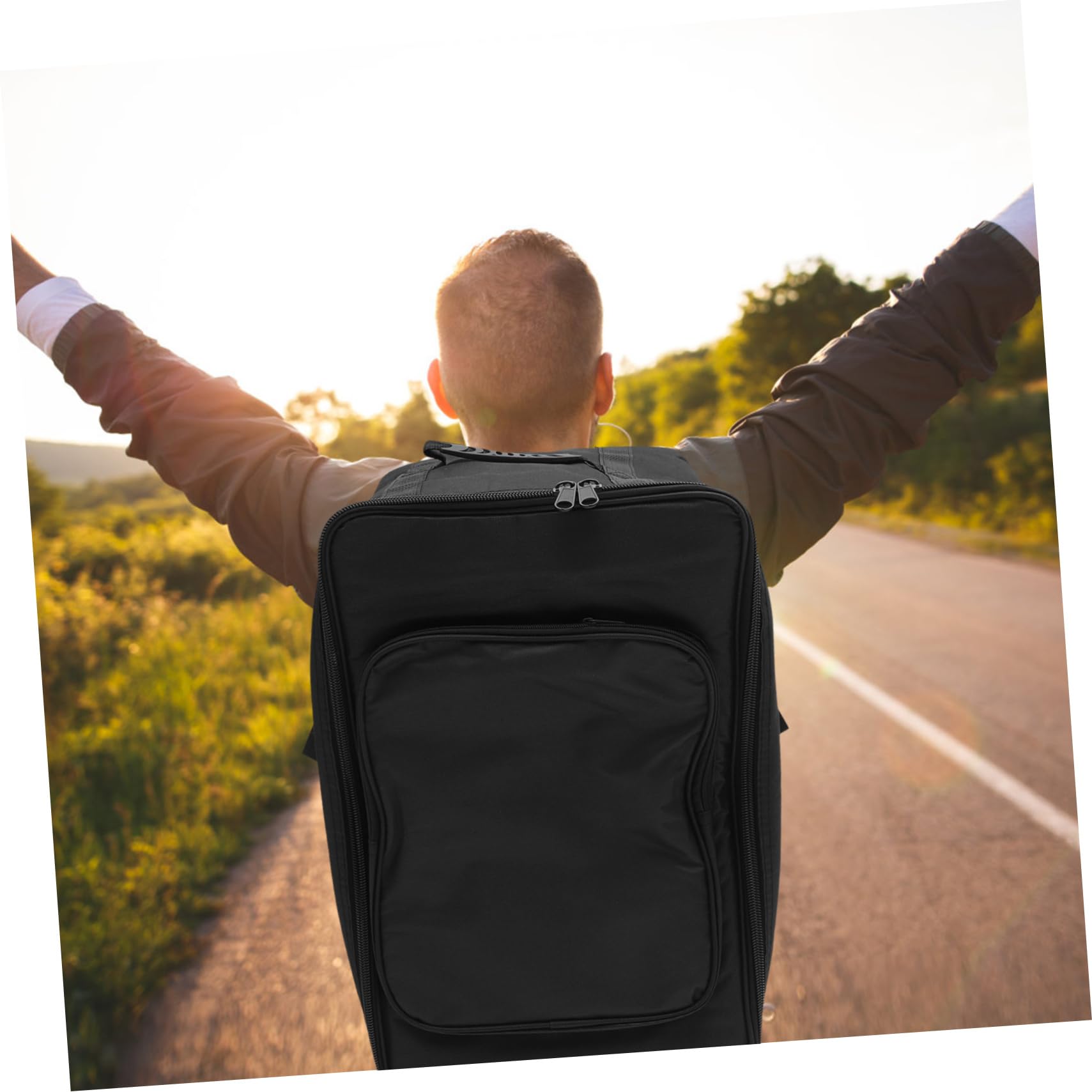 Mochila para Caja de Percusión, Bolsa Negra de Gran Capacidad
