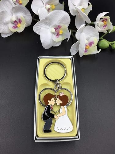 12 piezas de regalos de boda pareja fiesta llaveros regalos Llaveros Recuerdos de Boda