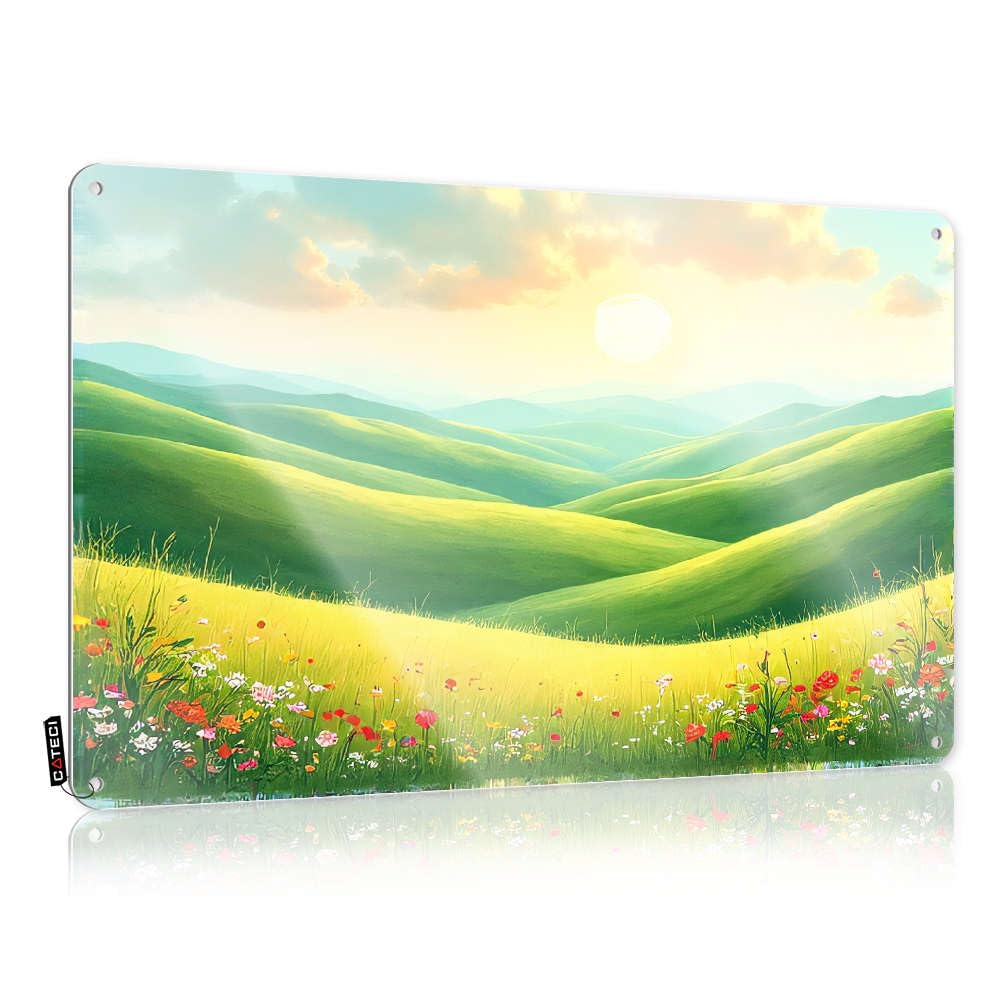 Funny Wall Signs Basement Decor Wall Decor | A Vibrant Landscape With Rolling Green Hills, Colorful Wildflowers Indie For Outhouse Home(30X40CM)