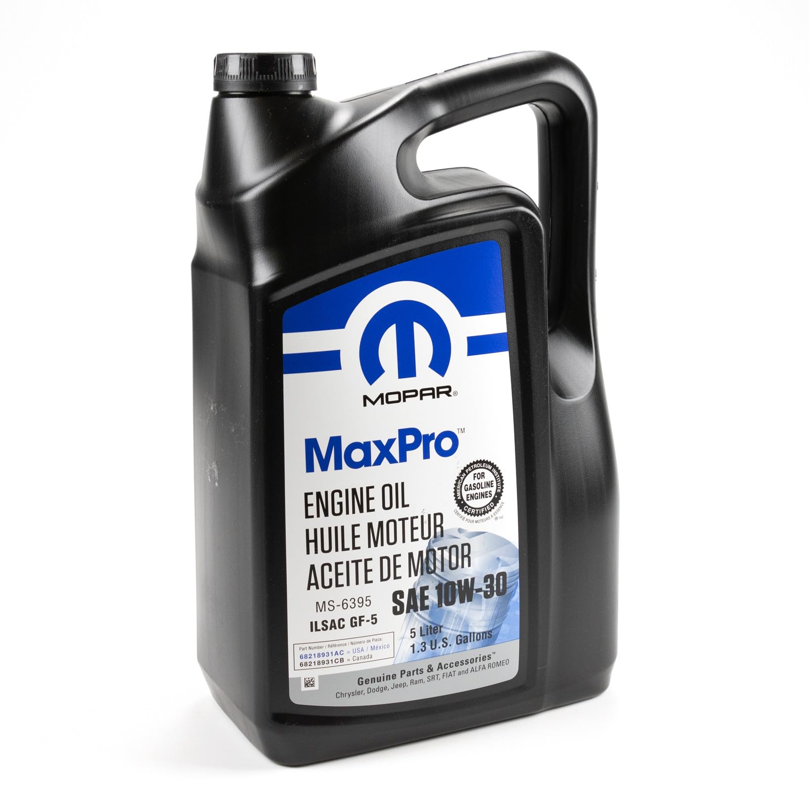 Mopar MaxPro Motoröl ÖL 10W30 5L 5 Liter ILSAC GF-5 MS-6395