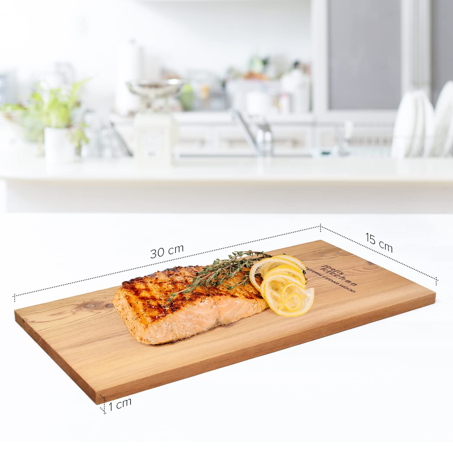 Joejis 6 Planches à Fumer pour Fumoir Viande et Poisson XXL - 30 x 15 x 1 cm - Planches Grillade pour Barbecues et Fumoirs - Planches BBQ en Cèdre Bois et fumoir - Bois de Fumage - 100% Naturel