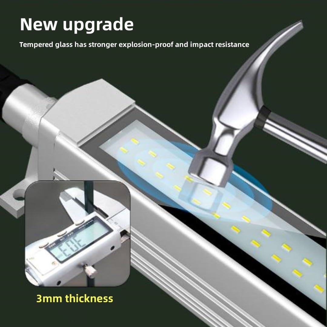Przeciwwybuchowa Lampa Rurowa Do Frezarni, Naświetlacz LED Ze Stopu Aluminium Z Obrotowym Uchwytem, Wodoodporna Lampa Warsztatowa Do Maszyn CNC – Oświetlenie Przemysłowe(Size:16W,Color:110-220v)