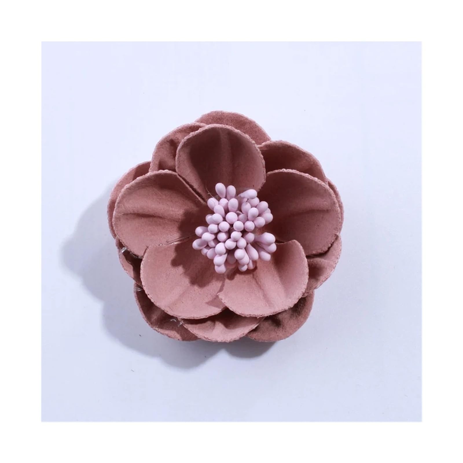 SUODEBYY Fabric Flowers 10PCS 5CM Artificial Felt Fabric Flowers With Stamen For Wedding Invitation Chic Fake Flower For Home Dress Decoration(Salmon)
