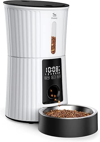 Petory Timed Automatic Cat Feeders - 4L Programable Dry Food