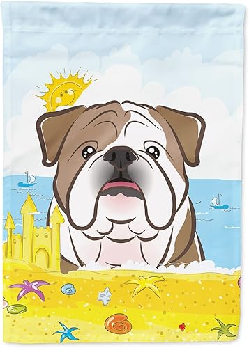 Caroline's Treasures BB2087CHF - Bandera de bulldog inglés para casa de playa de verano, manga de porche, poste decorativo para exteriores, para