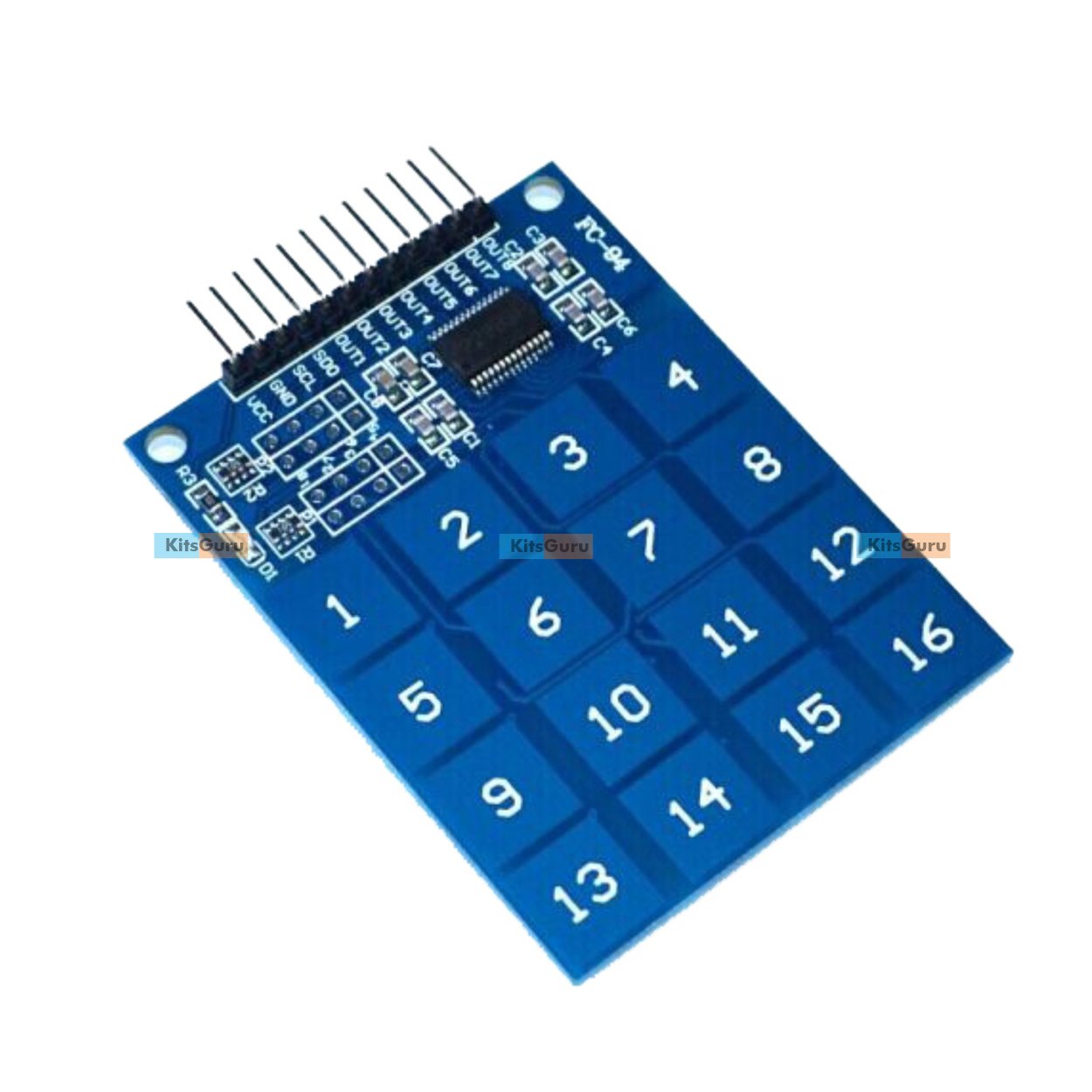 KITS GURUKitsGuru TTP229 16-Way Touch Module Capacitive Touch Switch Digital Touch Sensor Module KG196