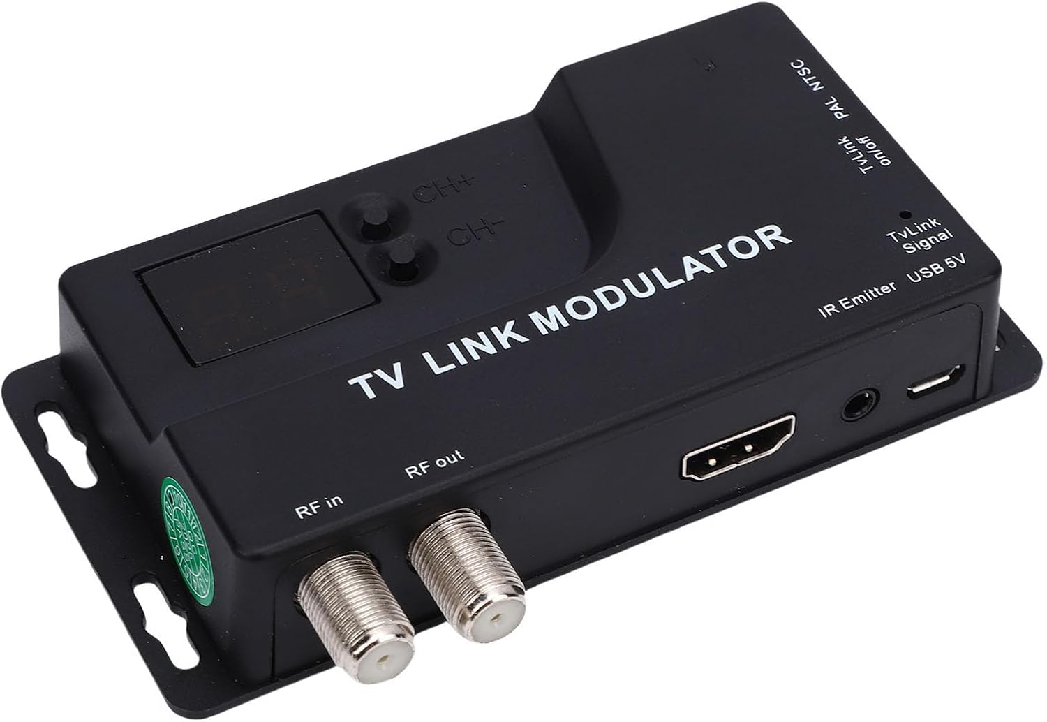 Zunate RF Modulator, 471.25MHz885.25MHz 1080P HD Coaxial Converter Supports NTSC PAL Formats HDMI 1.4 to RF Adapter for TV Game Console Satellite Box DVD PC