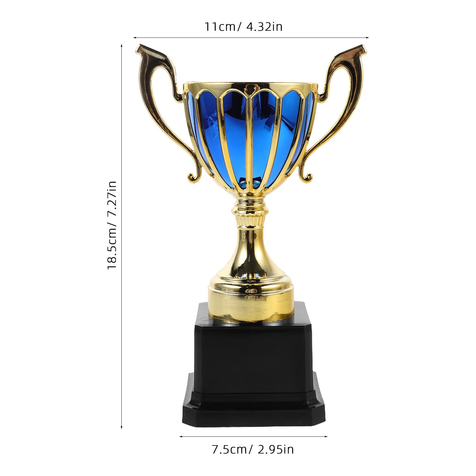 Lurrose Trofeo de Primer Lugar, Trofeo de plástico con Acabado Dorado y Rojo.