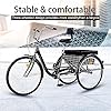 Jacgood 7 Speed 3 Wheel Adult Tricycle, 24 inch 3 Wheeled Bike for Seniors, Women, Men, Cruise Trike Bike with Shopping Basket and Lock, Adjustable Seat, Multiple Colors. #1