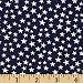 Santee Print Works Made in The USA Stars Fabric by The Yard, White/Navy