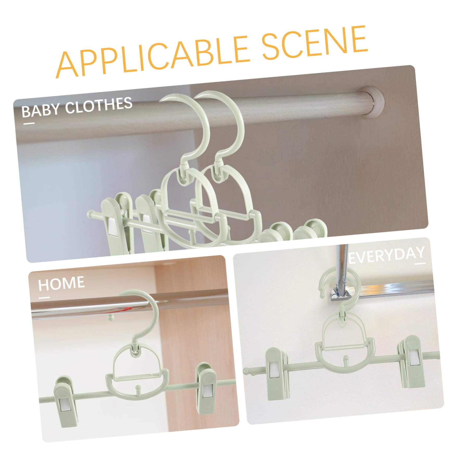 SOLUSTRE 5pcs Multifunctional Pant Hangers with Clips Non Slip Skirt Pants Hanger for Home Use Lightweight and Versatile Design for Clothes