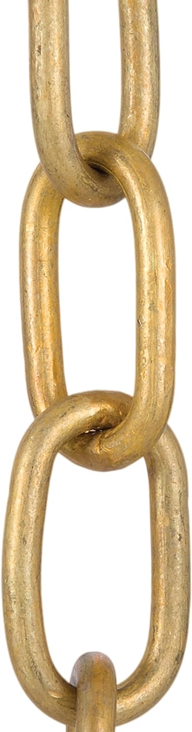 B&P Lamp® Unfinished Brass, Large Straight-Side Oval Chain, Ft.
