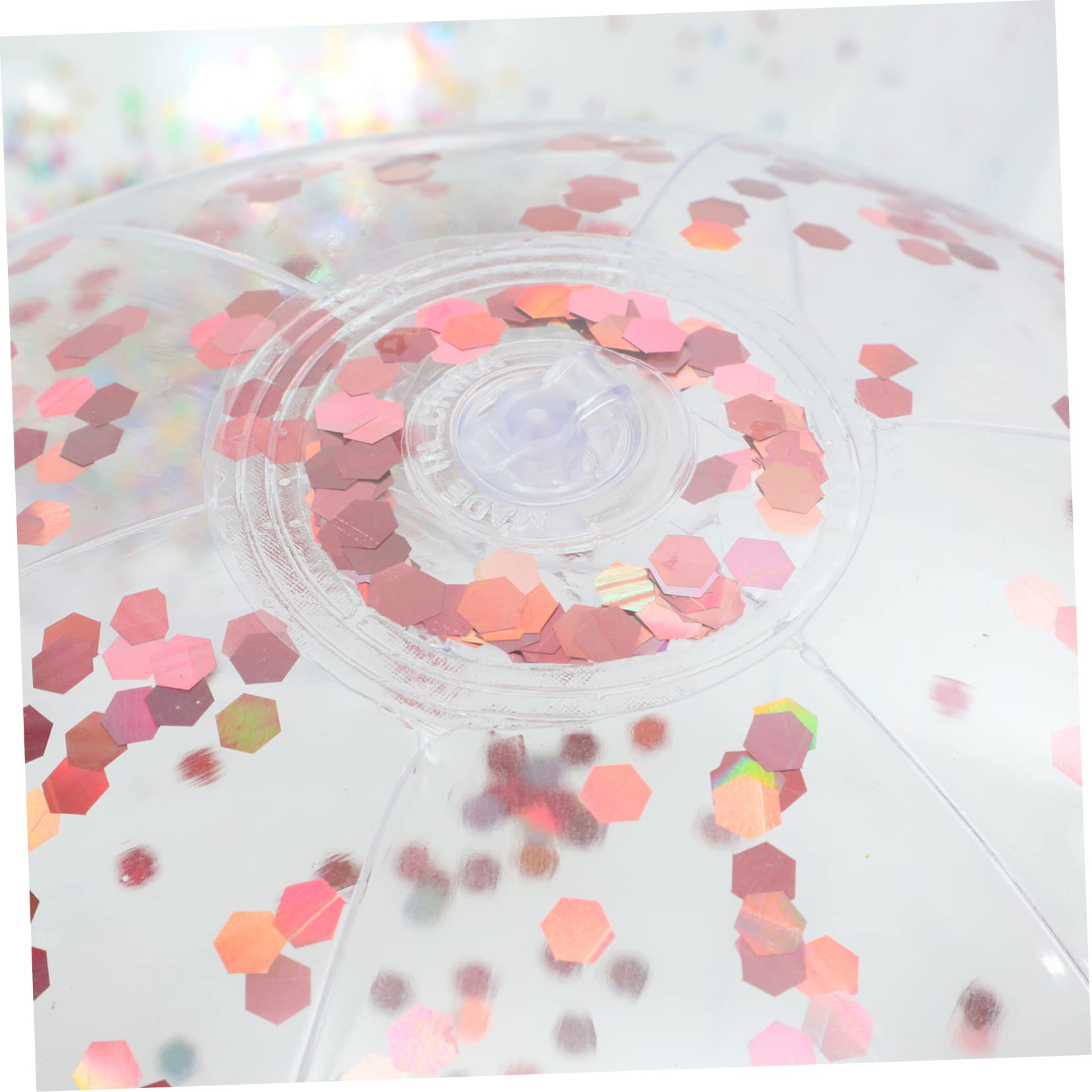 Totority 1 Set Inflatable Glitter Sequins Beach Ball Durable Summer Decorations for Pool Parties and Outdoor Random Color