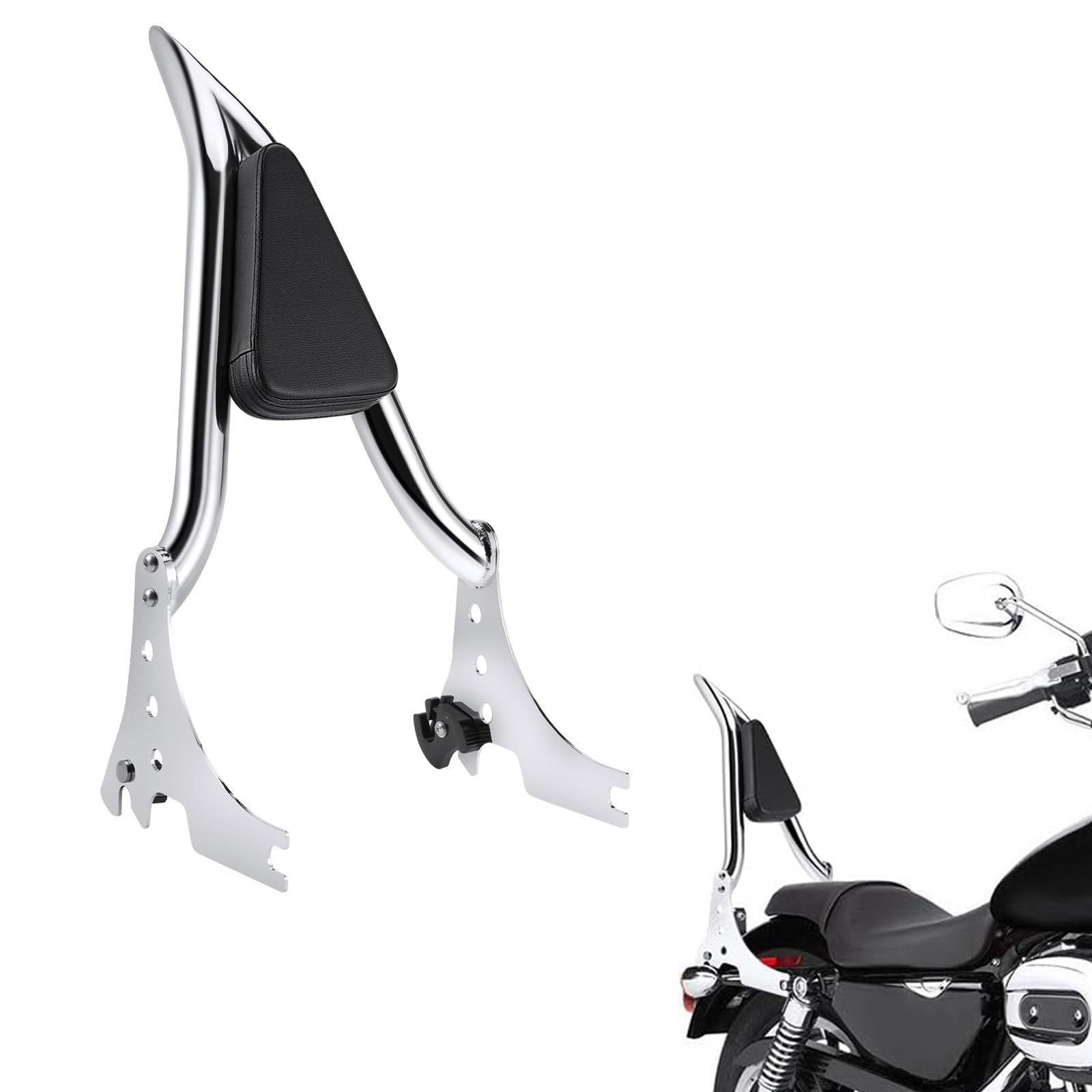 Dossier sissy bar Sportster Harley XL1200R en acier finition custom épurée
